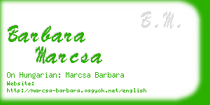 barbara marcsa business card